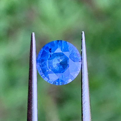 Blue Sapphire Round Cut 0.8 Ct Natural Loose Gemstone For Jewelry Making 💎✨