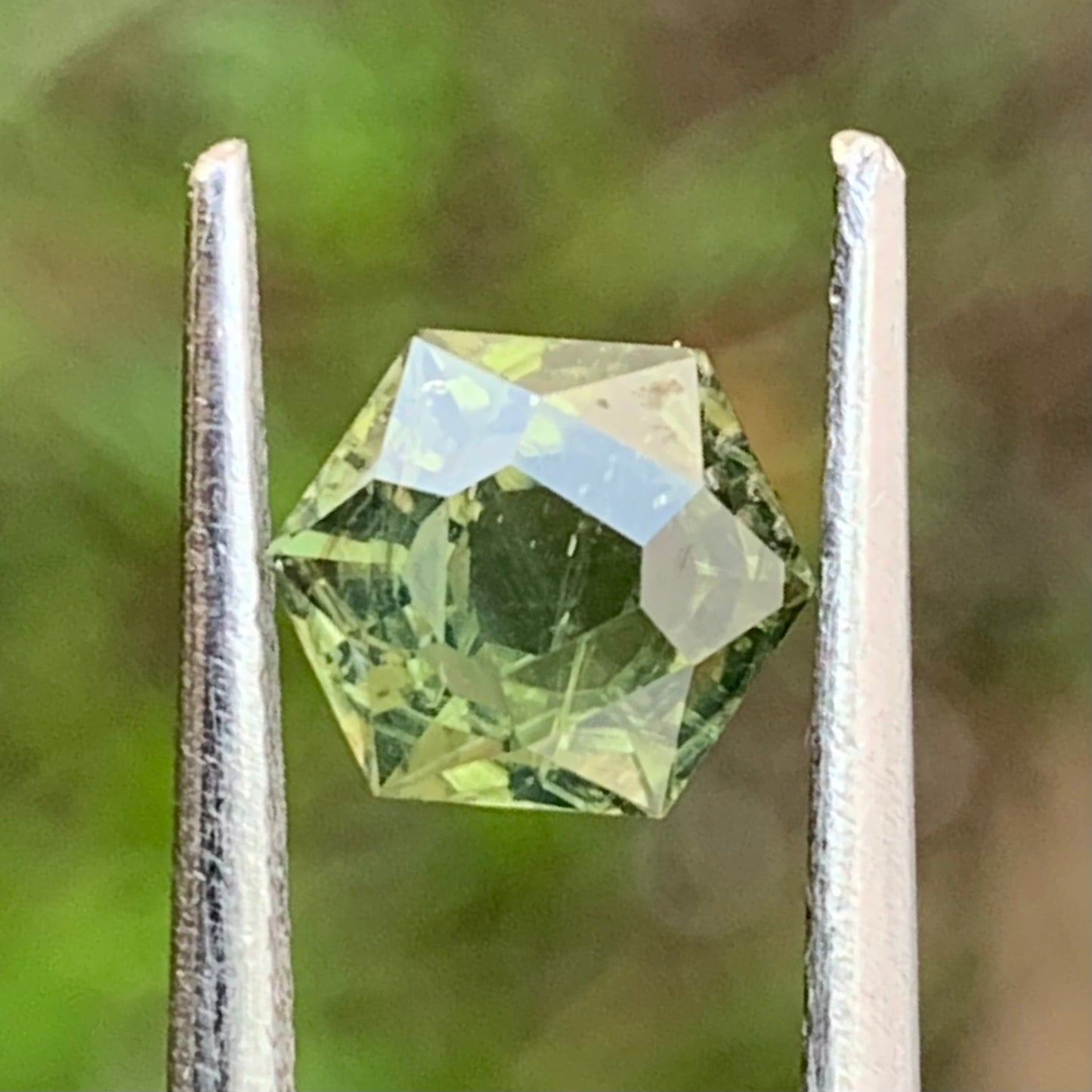 Mint Green Zircon Portrait Cut Hexagon 1.4 Ct Natural Loose Gemstone