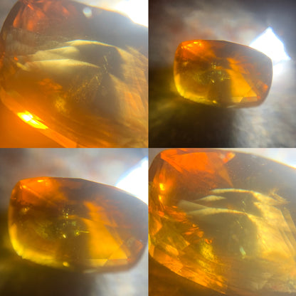 Brownish Orange Yellow Tourmaline Rectangular Cushion Natural Certified 6.37 Ct Loose Gemstone