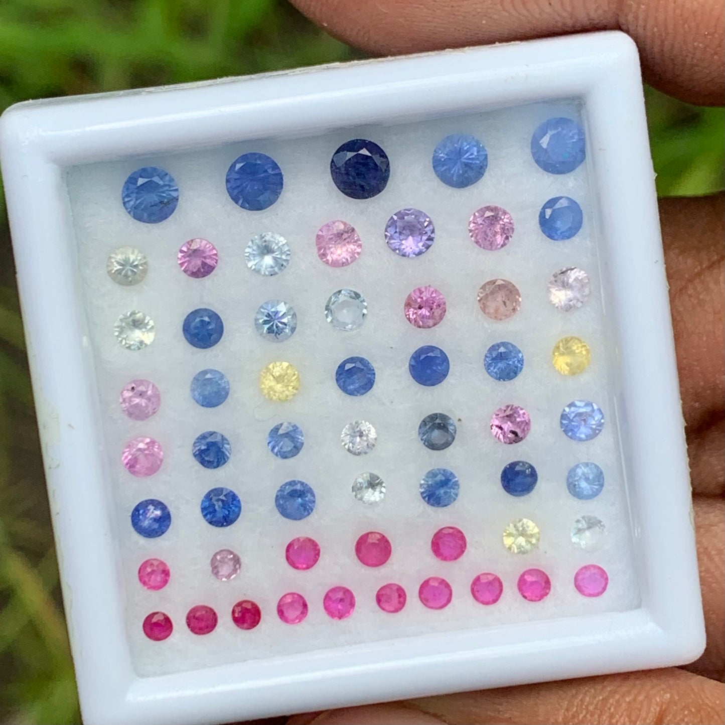 Unheated Sapphire 1.8 mm - 3.6 mm Rounds 4.62 Ct Multicolor Loose Gemstone Parcel of 56 Stones