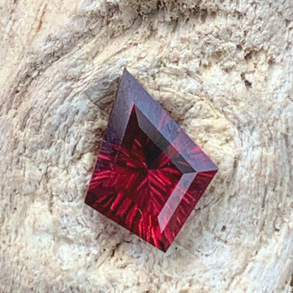 Red Garnet Concave Fantasy Cut 1 Ct Kite Natural Loose Gemstone