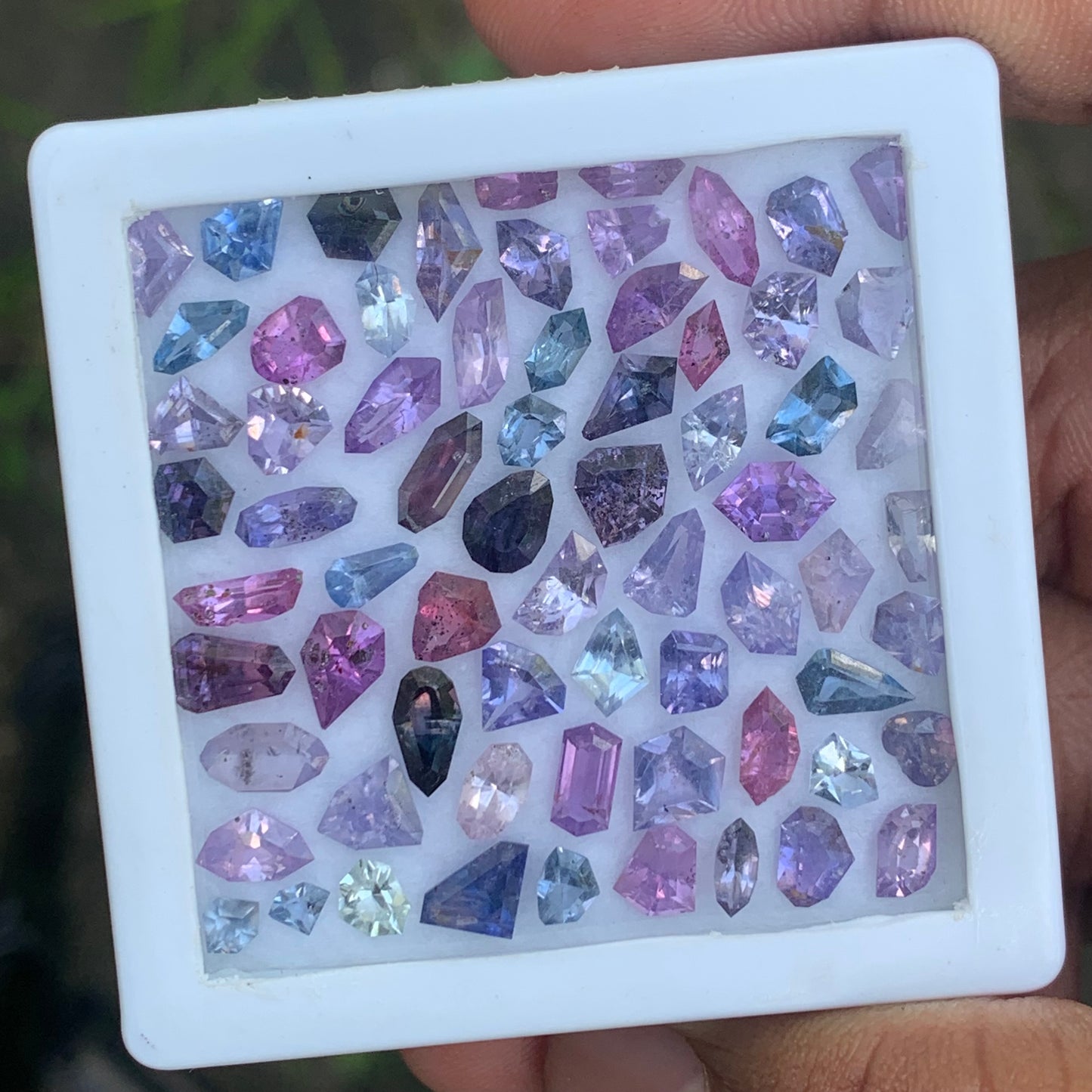 Unheated Sapphire Fancy Geometric Shape Multicolor Natural Loose Gemstone Parcel 23.93 Ct / 68 Gemstones From Sri Lanka