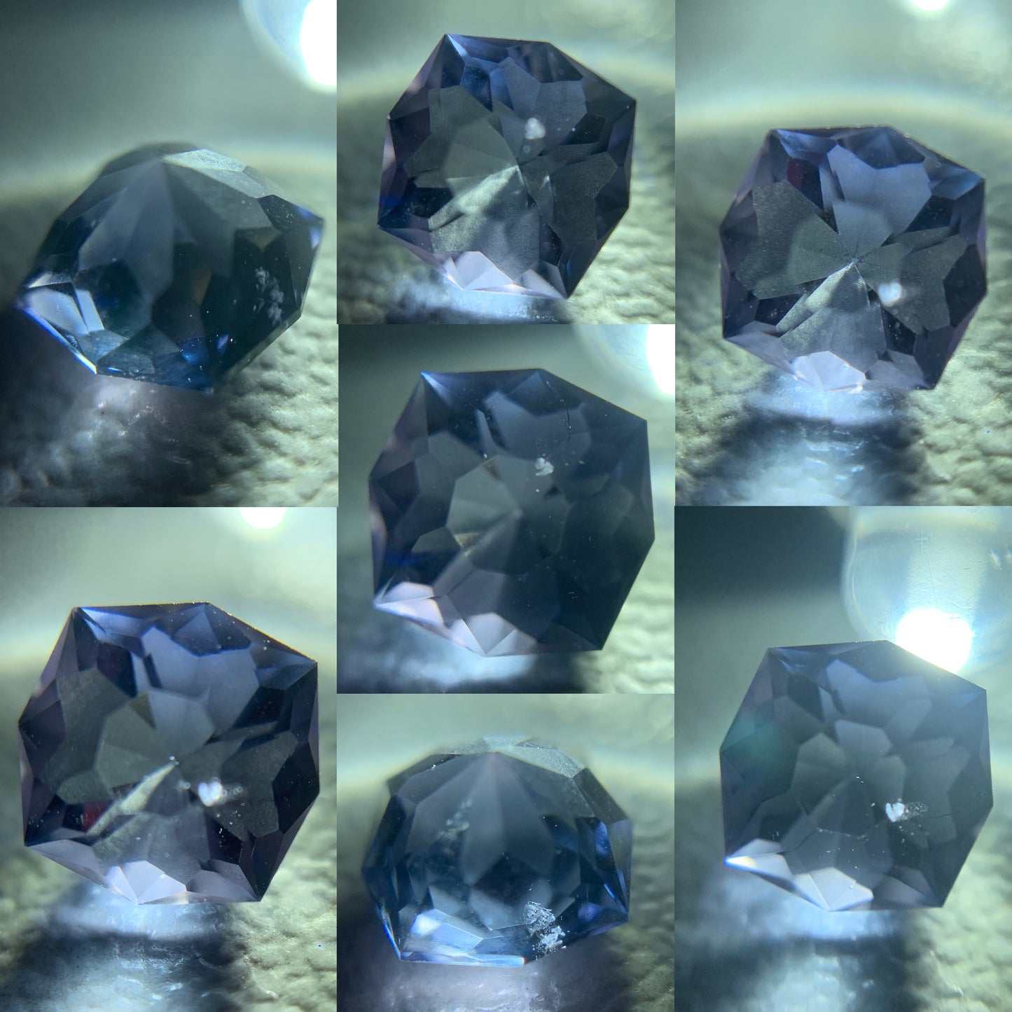Grayish Blue Spinel Octagonal Flower 1.10 Ct Creative Cut Loose Gemstone