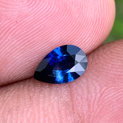 Blue Sapphire Pear Cut 0.57 Ct Natural Loose Gemstone For Jewelry Making 💎✨