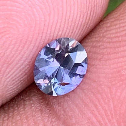 Bi Color Sapphire Purple - Brown Oval Cut 0.75 Ct Natural Heated Only Loose Gemstone from Sri Lanka