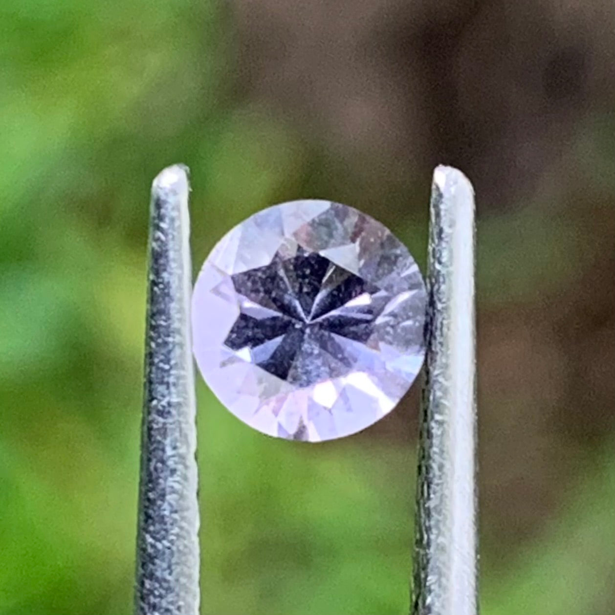 Purplish Gray Spinel Flower Cut Round 4.9 mm / 0.62 Ct Natural Loose Gemstone from Sri Lanka