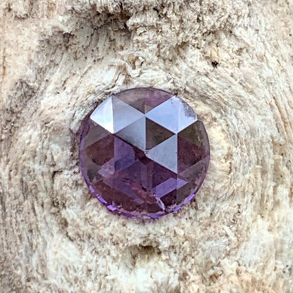 Rose Cut Purple Sapphire 0.72 Ct Modified Round Heated Only Natural Loose Gemstone from Sri Lanka