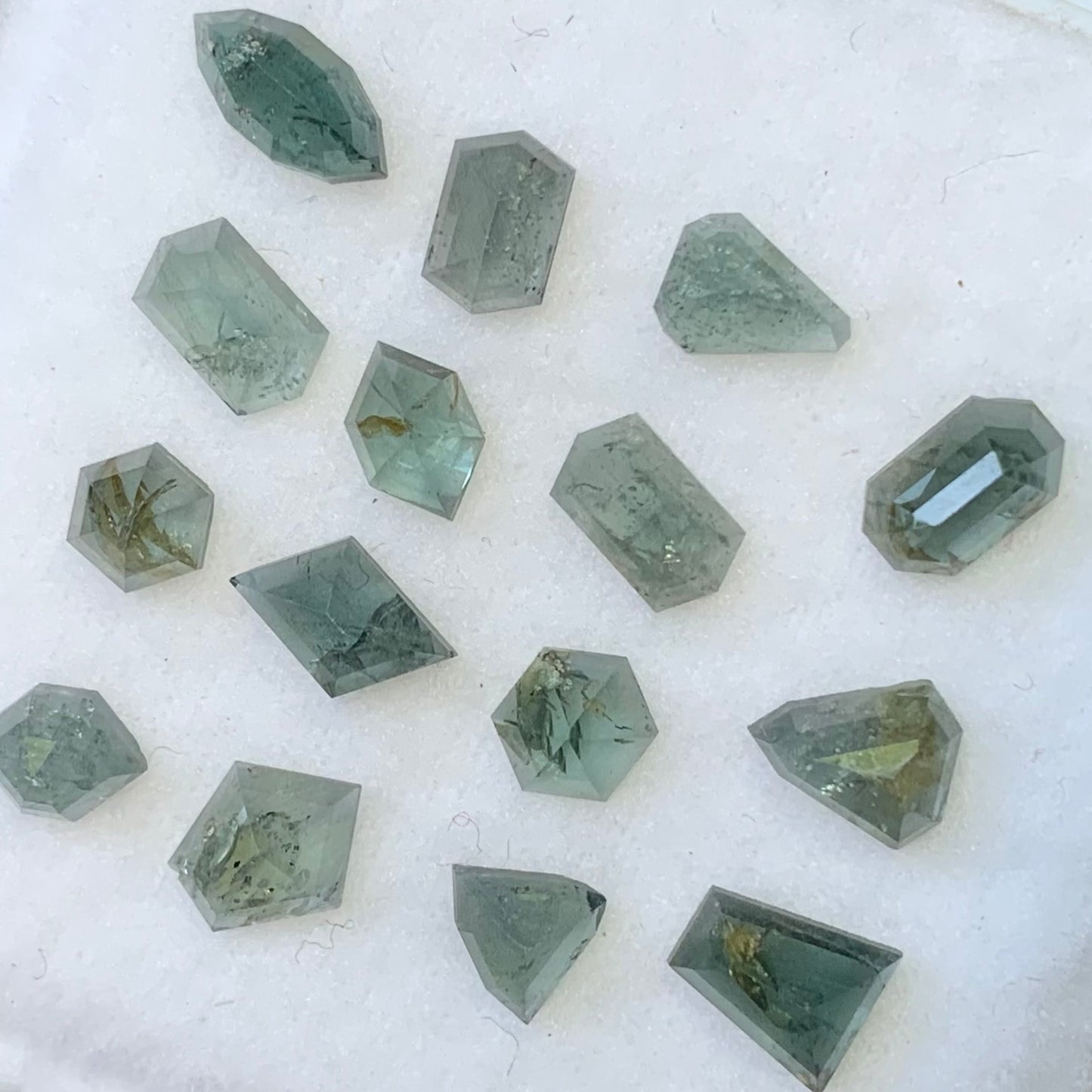 Rose Cut Teal Spinel Parcel 8.65 Ct / 15 Stones Natural Loose Gemstones from Sri Lanka