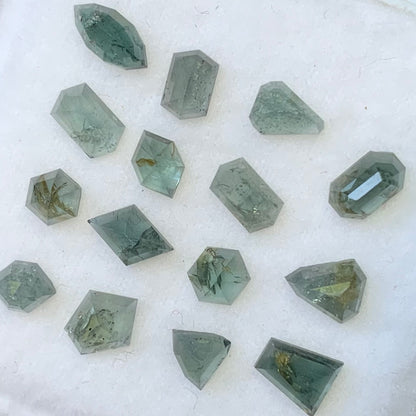 Rose Cut Teal Spinel Parcel 8.65 Ct / 15 Stones Natural Loose Gemstones from Sri Lanka