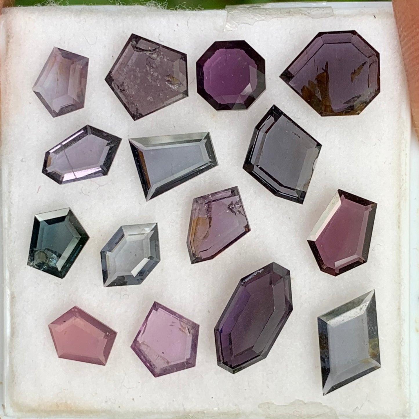 Spinel Portrait Cut Tablets of Different Geometric Shapes Natural Loose Gemstone Parcel 14.35 Ct / 15 Stones