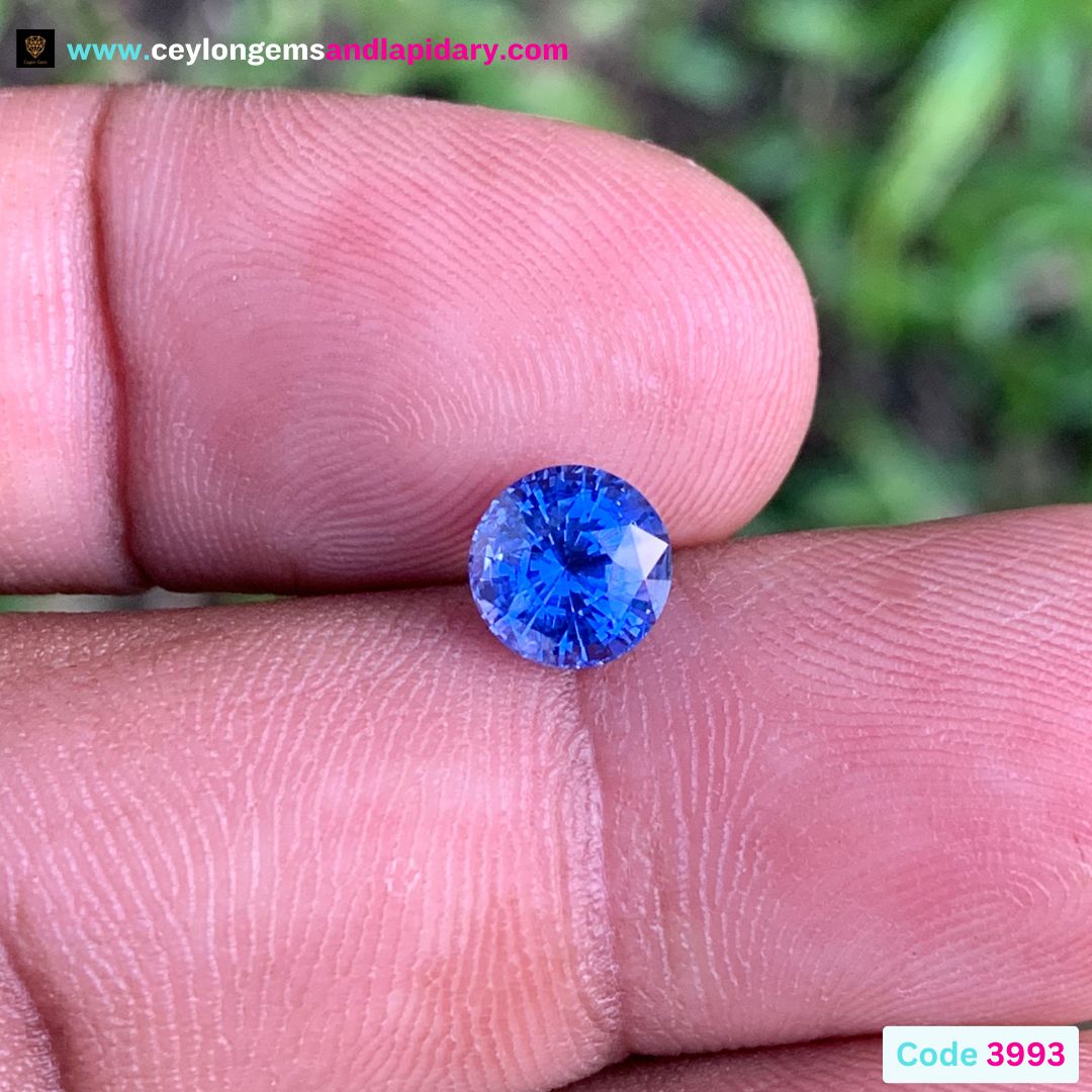 Blue Sapphire 6.7 mm Round Heated Only 1.86 Ct Natural Loose Gemstone For Jewelry Making 💎✨