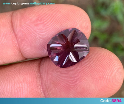 ✨ Velvet Spinel Concave Cut / Fantasy Cut Rectangular Cushion 6.61 Ct Natural Loose Gemstone From Sri Lanka 💎