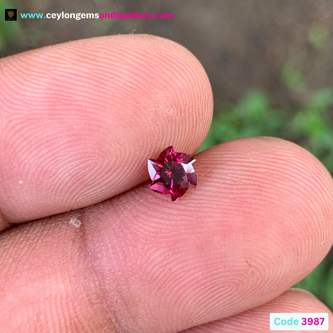 Pinkish Red Garnet Fancy Fireball Cut 0.71 Ct Natural Loose Gemstone For Jewelry Making 💎✨