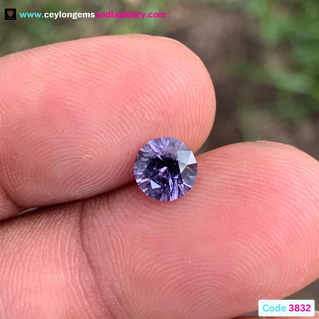 Lavender Spinel Fantasy Cut / Concave Cut Round 1.39 Ct 💎