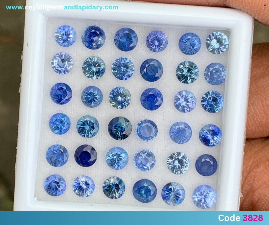 Blue Sapphire Parcel - 36 Round Stones (11.02 Ct) 💎