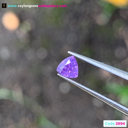 Purple Sapphire Trillion Heated Only 0.3 Ct Natural Loose Gemstone For Jewelry Making 💎✨