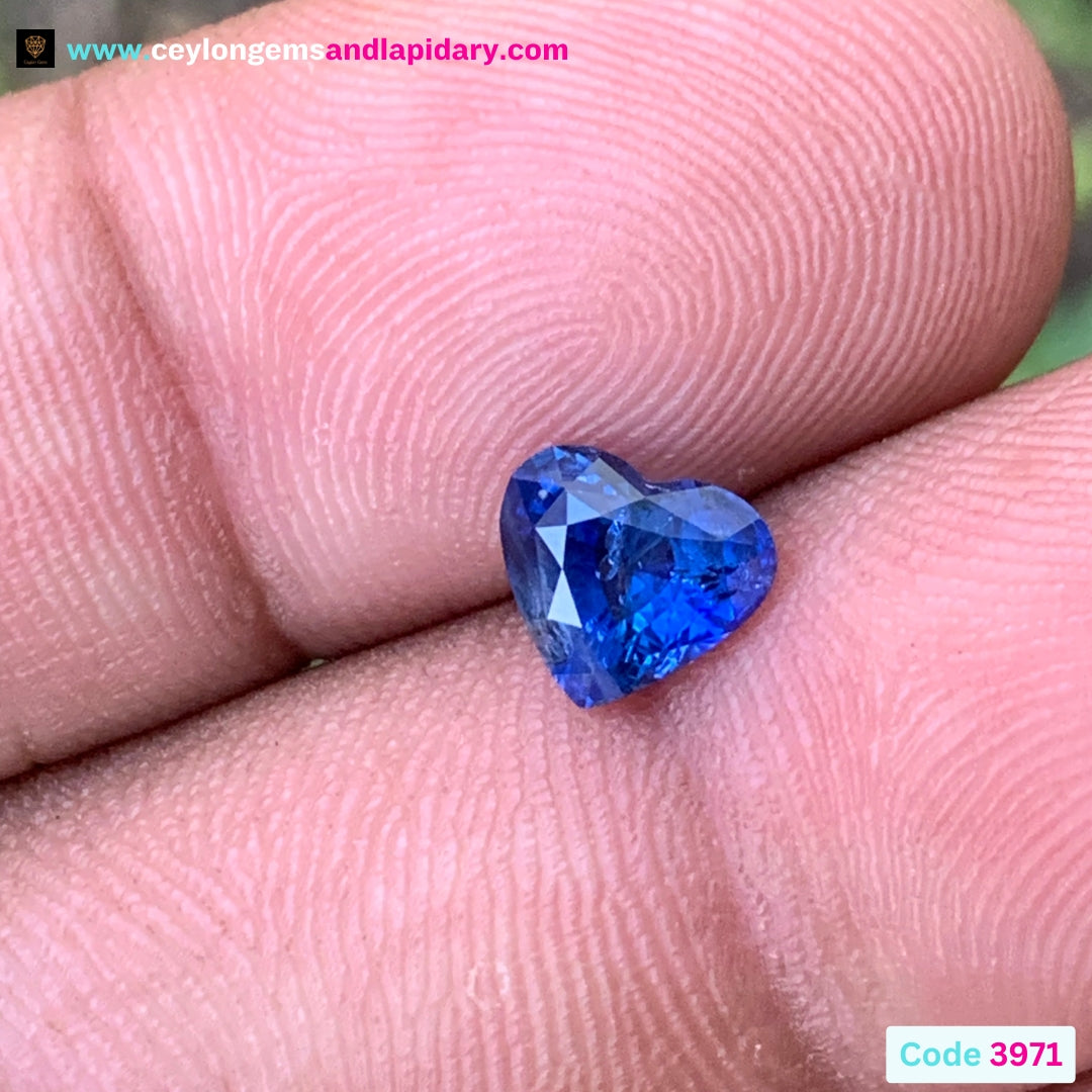 Blue Sapphire Heart Heated Only 1.57 Ct Natural Loose Gemstone 💎✨