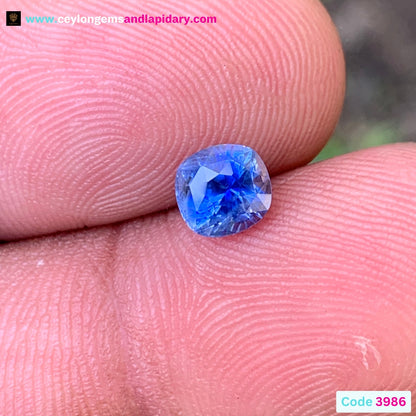 Blue Sapphire Cushion Natural Unheated Certified 1.26 Ct Loose Gemstone 💎✨