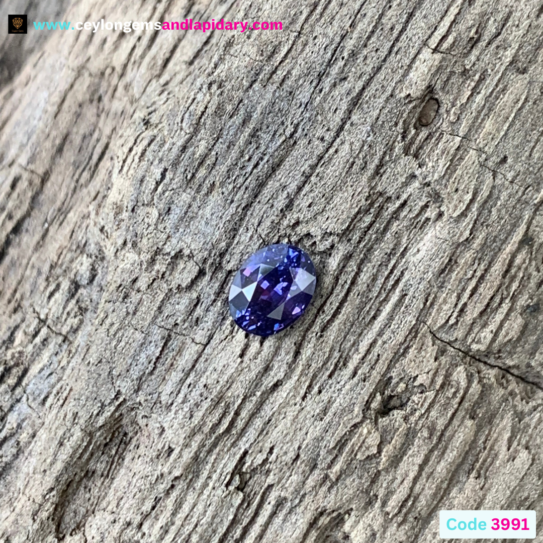 Bluish Purple Sapphire Oval Heated Only 0.43 Ct Natural Loose Gemstone For Jewelry Making 💎✨