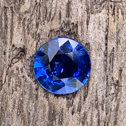 Blue Sapphire 6.5 mm Round 1.13 Ct Natural Loose Gemstone For Jewelry Making