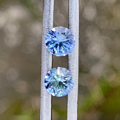 Blue Sapphire Round Pair 4.5 mm / 0.76 Ct Heated Only Natural Loose Gemstones for Earrings