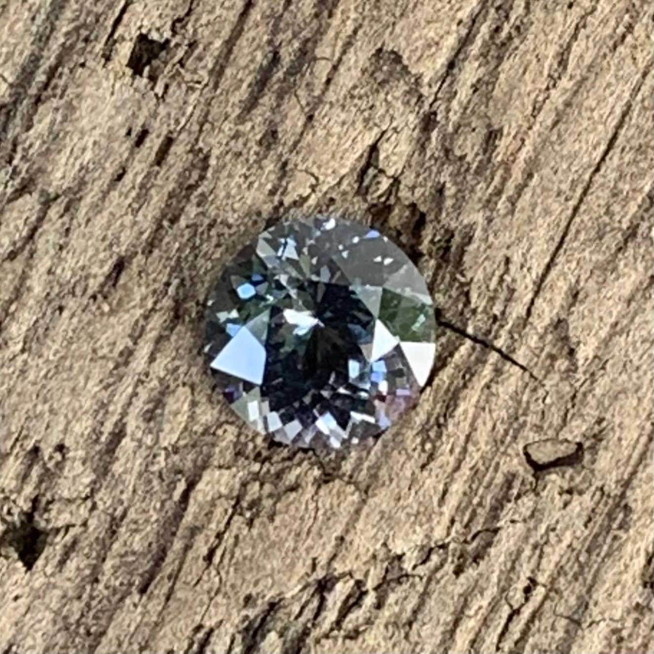 Teal Blue Spinel Flower Cut Round 4.9 mm / 0.5 Ct Natural Loose Gemstone from Sri Lanka