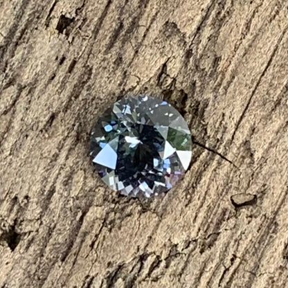 Teal Blue Spinel Flower Cut Round 4.9 mm / 0.5 Ct Natural Loose Gemstone from Sri Lanka