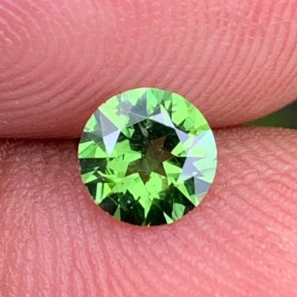 Green Zircon 5.2 mm Round 0.53 Ct Natural Loose Gemstone