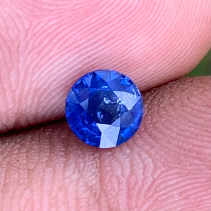 Blue Sapphire Round Cut 0.73 Ct Natural Loose Gemstone For Jewelry Making 💎✨