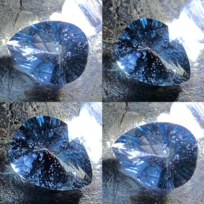 Teal Blue Spinel Concave Fantasy Cut 1.32 Ct Pear Natural Loose Gemstone
