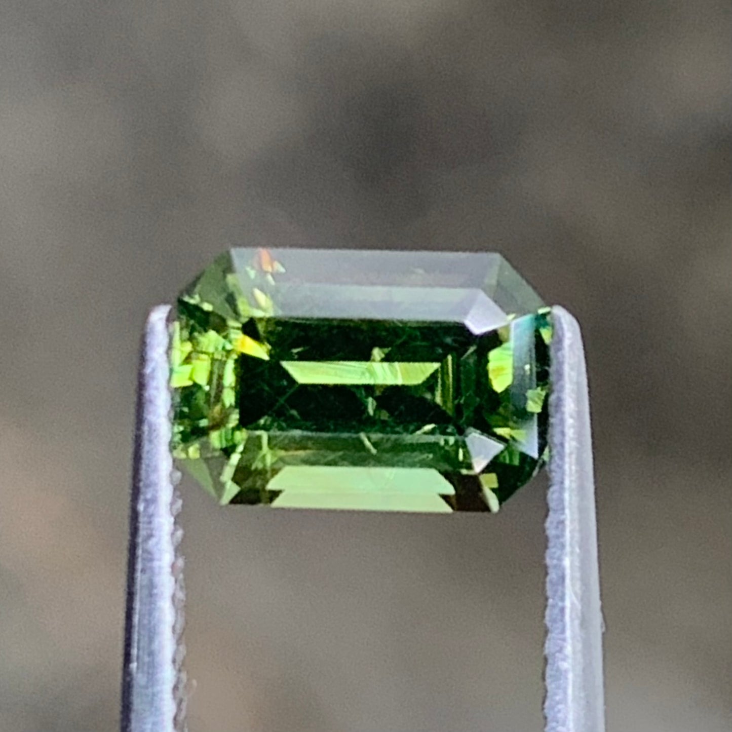 Green Sapphire Emerald Cut Octagon 1.59 Ct Heated Only Natural Loose Gemstone For Jewelry Making