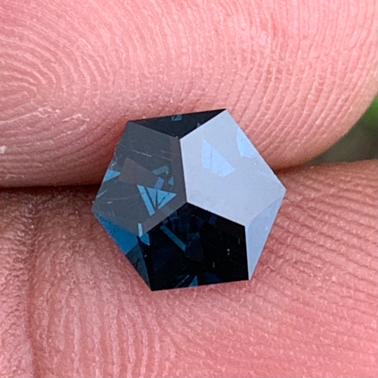 Deep Teal Spinel Hexagon 1.2 Ct Creative Fancy Cut Loose Gemstone