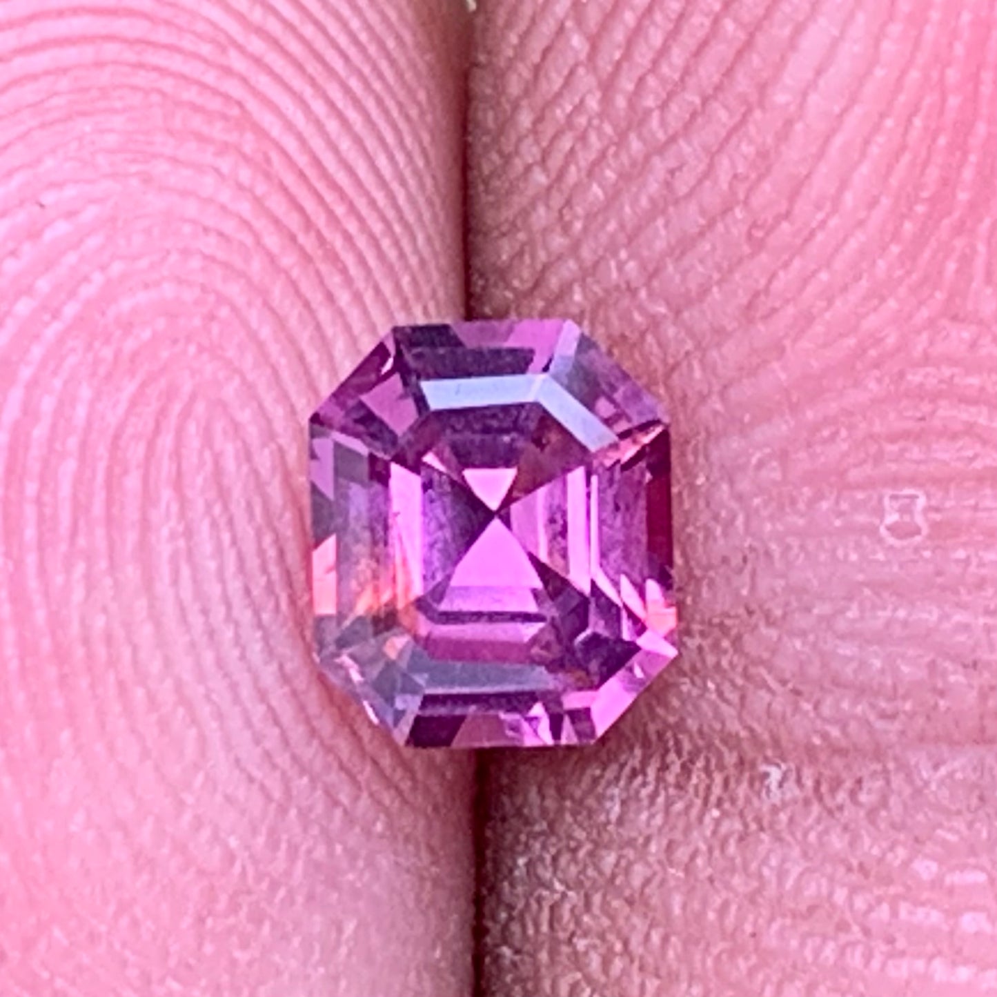 Orangish Purplish Pink Spinel Octagon 0.95 Ct Natural Loose Gemstone for Center Stone from Sri Lanka