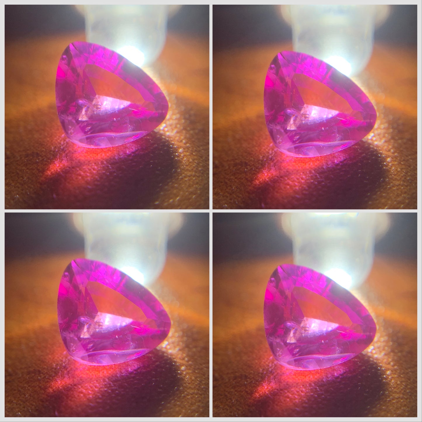 Sapphire Pinkish Purple Trillion 1.05 Ct Natural Loose Gemstone From Sri Lanka