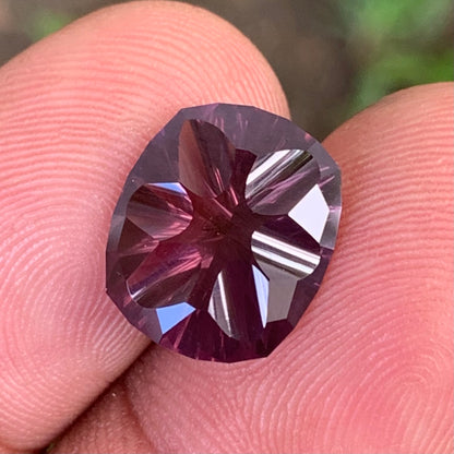 Velvet Spinel Concave Cut / Fantasy Cut Rectangular Cushion 6.61 Ct Natural Loose Gemstone From Sri Lanka