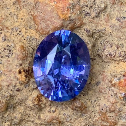 Unheated Violetish Blue Sapphire Certified Oval 1.26 Ct Natural Loose Gemstone