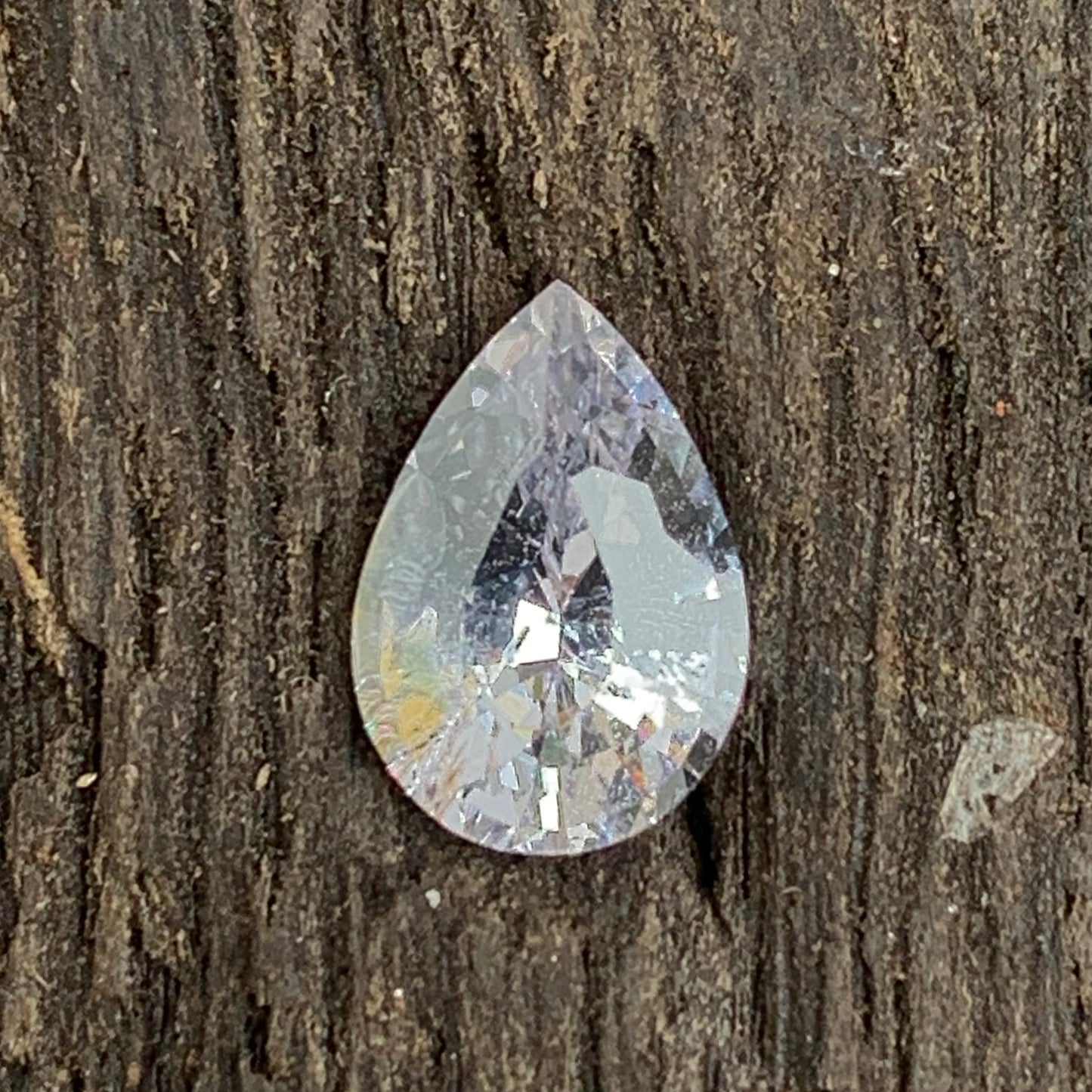 Silvery Gray Spinel Pear Cut 1.35 Ct Natural Unheated Loose Gemstone from Sri Lanka