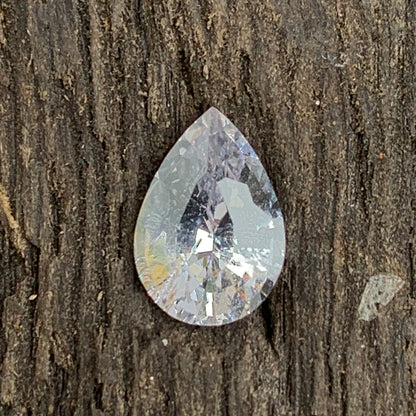 Silvery Gray Spinel Pear Cut 1.35 Ct Natural Unheated Loose Gemstone from Sri Lanka