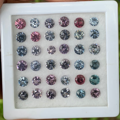 Spinel Rounds 4-5 mm Size 12.62 Ct / 36 Stones Natural Loose Gemstones For Jewelry Making