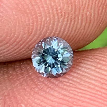Teal Spinel Round 4.8 mm / 0.52 Ct Flower Cut Loose Gemstone For Jewelry Making