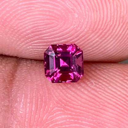 Pink Garnet Corner Cut Square 0.95 Ct Natural Loose Gemstone For Jewelry Making