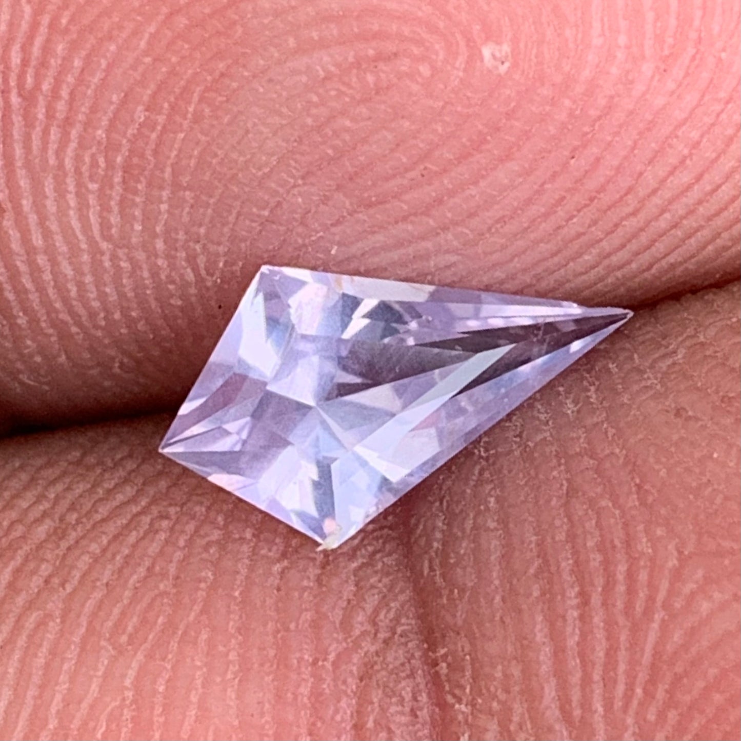 Hazy Unheated White Sapphire Kite 0.90 Ct Natural Loose Gemstone from Sri Lanka