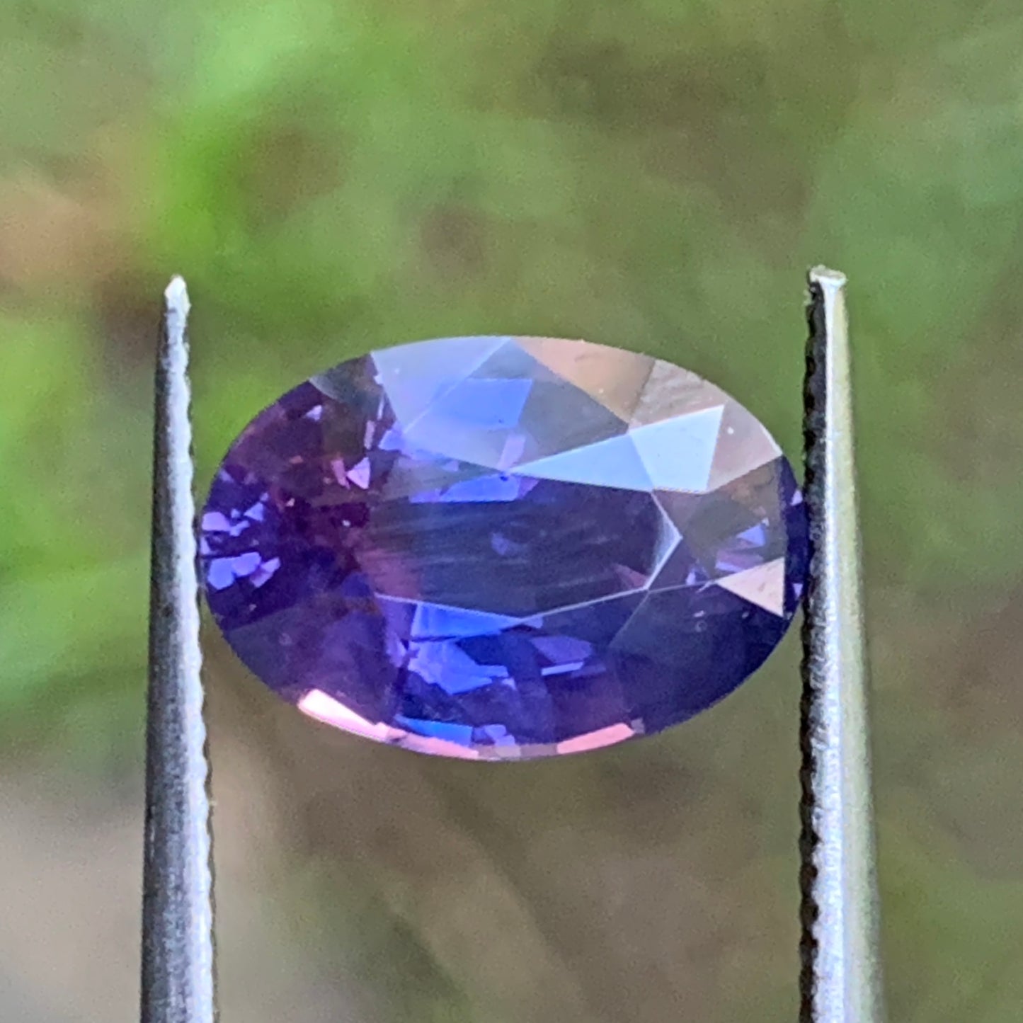 Violetish Blue Bicolor Sapphire Oval Heated Only 2.89 Ct Natural Loose Gemstone for Jewelry Making