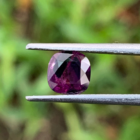 Bi Color Sapphire Cushion Purple And Deep Blue 5.95 mm / 0.93 Ct Heated Only Natural Loose Gemstone For Jewelry Making