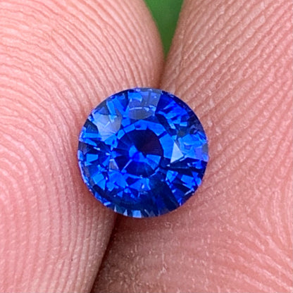 Blue Sapphire 5.5 mm Round Heated Only 1 Ct Natural Loose Gemstone for Jewelry Making