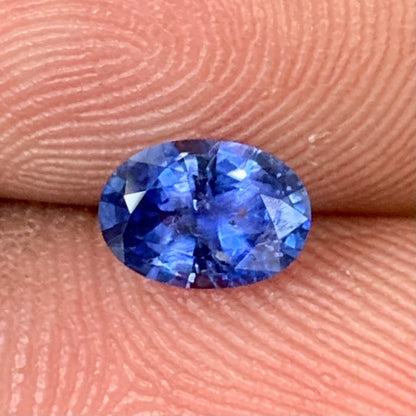 Purplish Blue Sapphire Oval 0.66 Ct Heated Only Natural Loose Gemstone For Jewelry Making