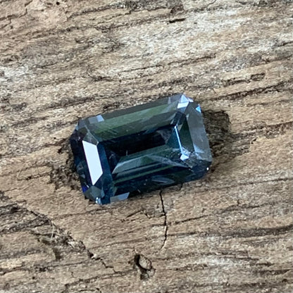 Teal Blue Spinel Emerald Cut Octagon 7.05 mm / 1 Ct Natural Loose Gemstone For Jewelry Making