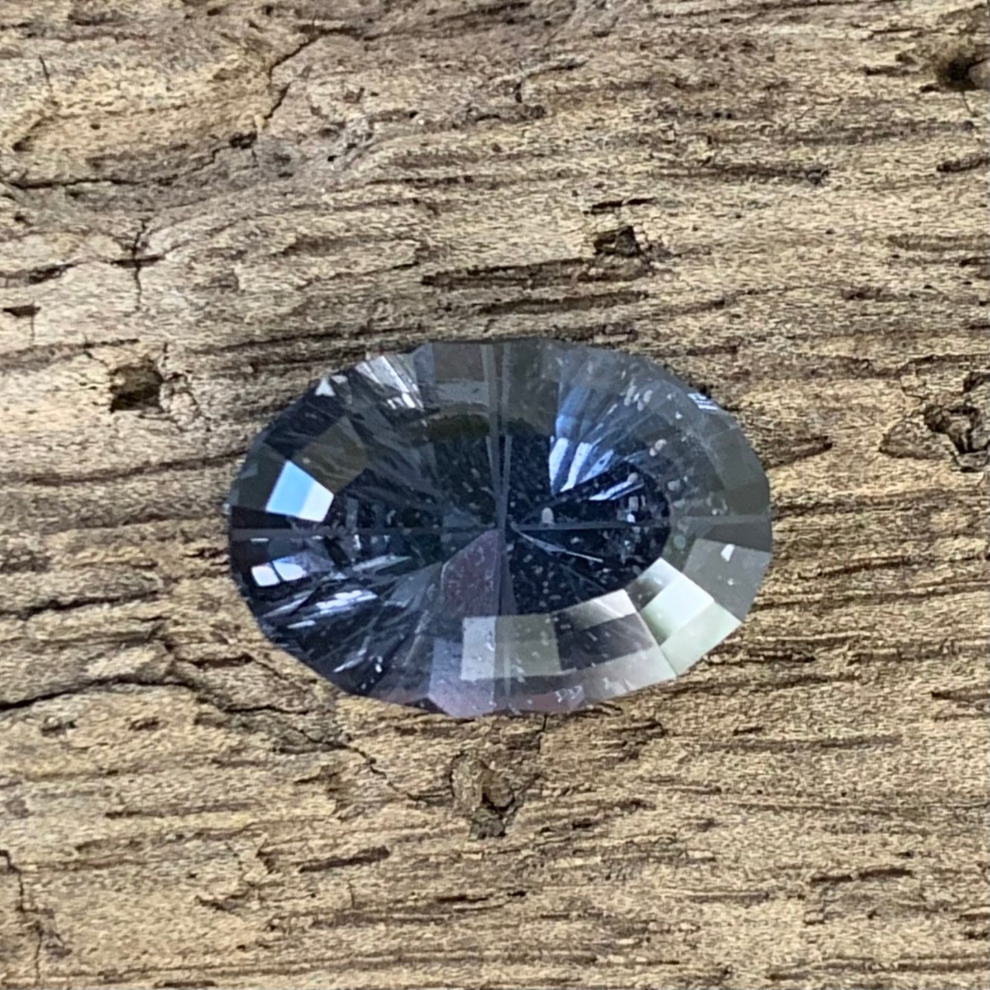 Deep Blue Spinel Concave Cut / Fantasy Cut Modified Oval 3.09 Ct Natural Loose Gemstone From Sri Lanka