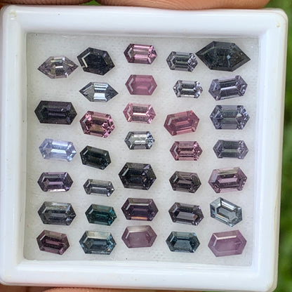 Spinel Eleongated Hexagon Parcel At Wholesale Price 9.42 Ct / 34 Stones