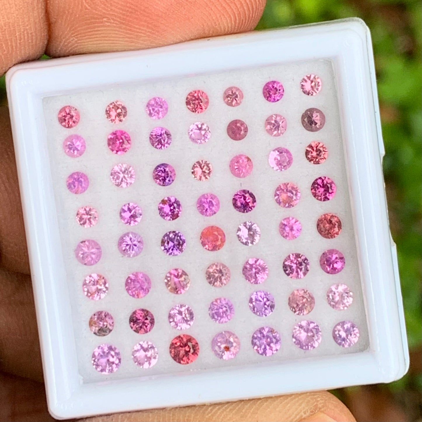 Sapphire Pink and Purple Brilliant Cut Round Natural Unheated 4.50 Ct / 56 Loose Gemstone Parcel from Sri Lanka